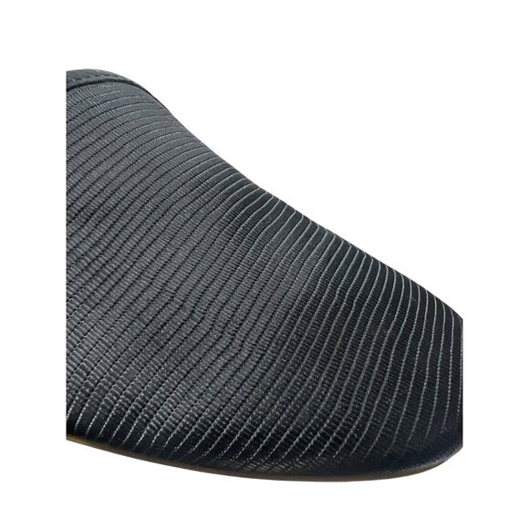 Faryl by Farylrobin NWOT Black Ribbed Satin Fur Lined Slides - Picture 7 of 7